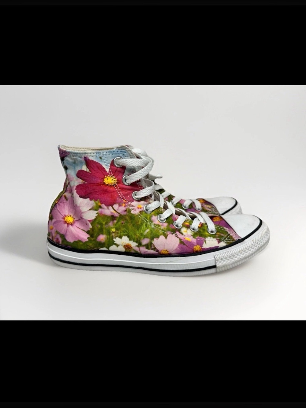 Converse All-Star Chuck Taylors Floral Sz Men 8.0 Women 10 High Top Shoe 150186F - Picture 3 of 14